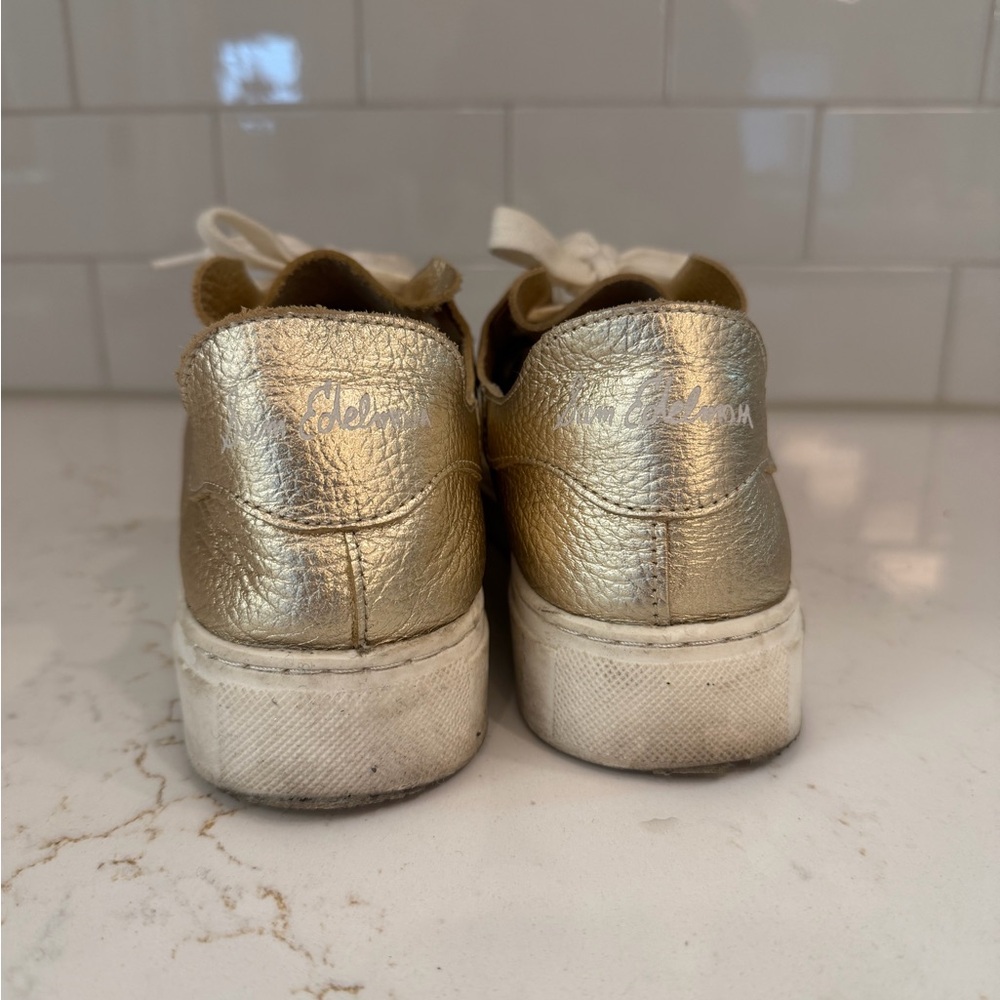 Sam Edelman Metallic Gold Sneakers - Picture 4 of 6